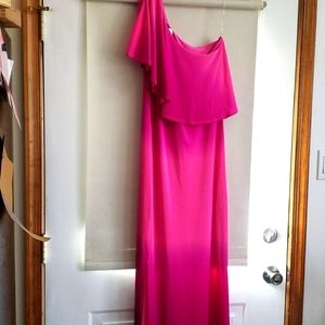 One shoulder maxi dress size 8